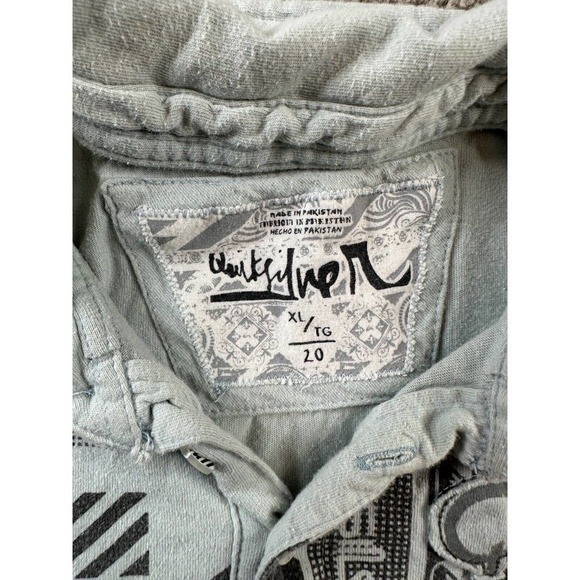 Quiksilver Polo Shirt Boys Extra Large Gray Green Surf Surfer Surfing Kids FLAW - Picture 4 of 12